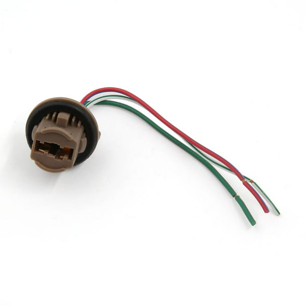 2Pcs 7443 Bulb Socket Brake Turn Signal Light Harness Wires LED Pig Tail Plug